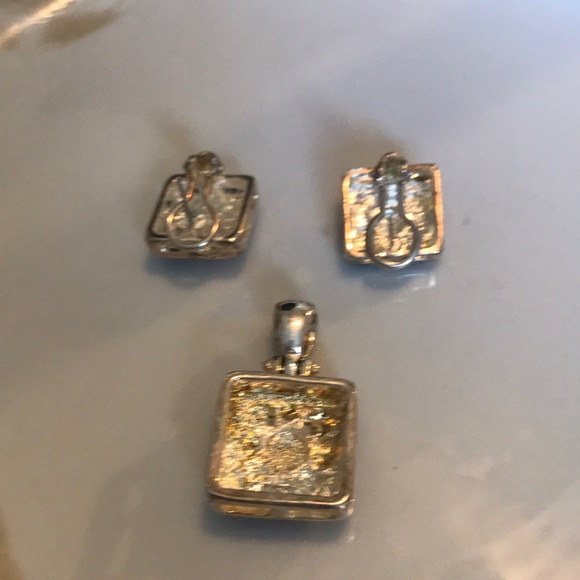 Vintage MX Mexico silver plated earrings pendant - Picture 6 of 6